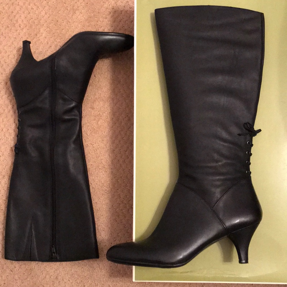 Naturalizer Black Leather Dinka Boot